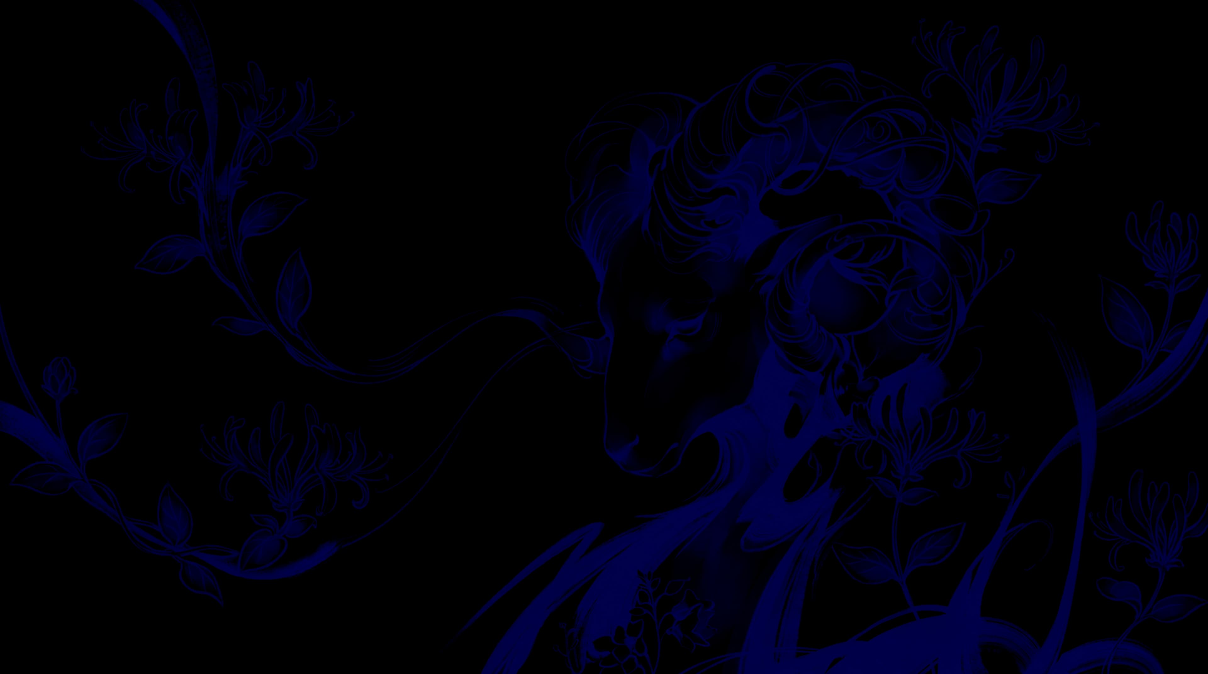 Blue-ink illustration of Aries on paper