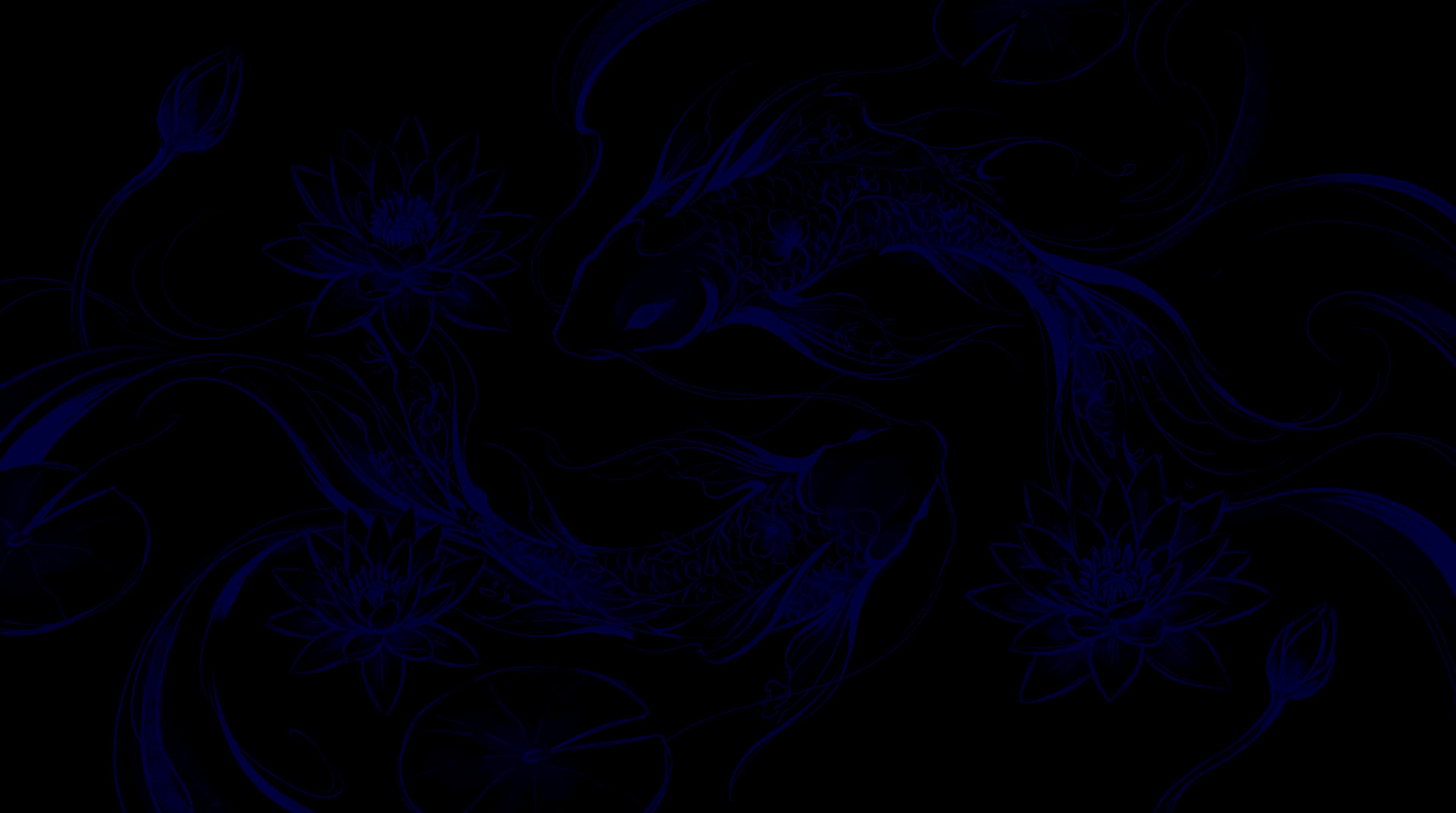 Ilustracija znamenja Ribi v modrem črnilu na papirju
